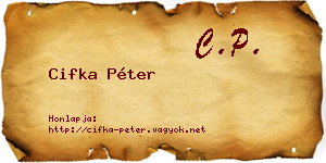 Cifka Péter névjegykártya