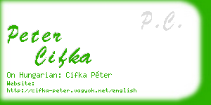 peter cifka business card